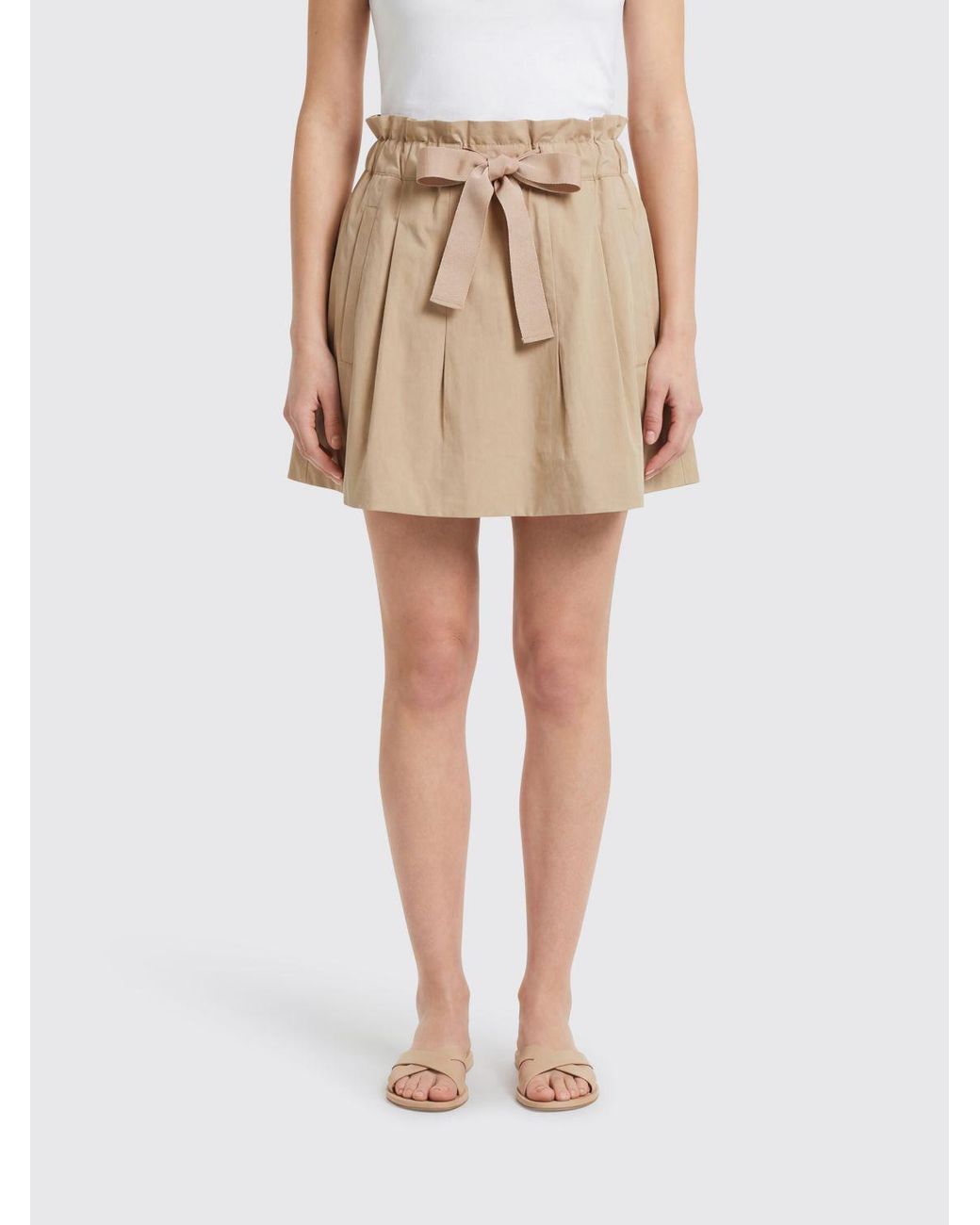 Patou Natural Cotton Mini Skirt