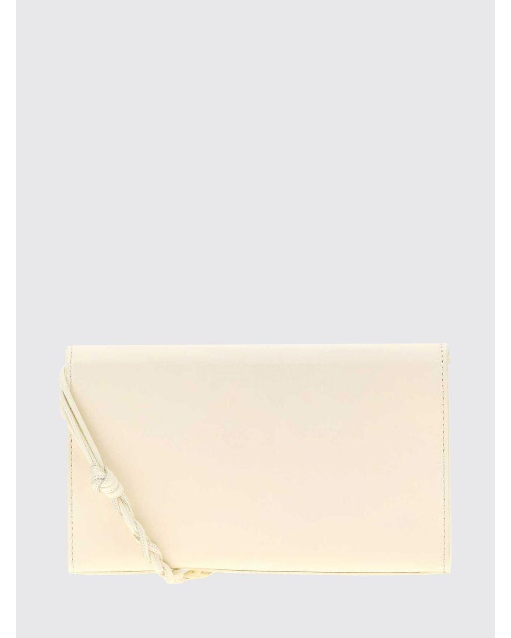 Jil Sander Natural Tangle Mini Leather Crossbody Bag With Braided Strap
