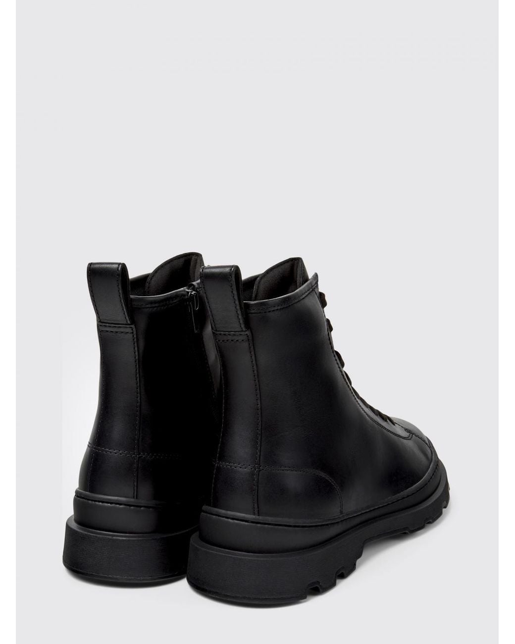 Camper Black Brutus+ Leather Ankle Boots for men