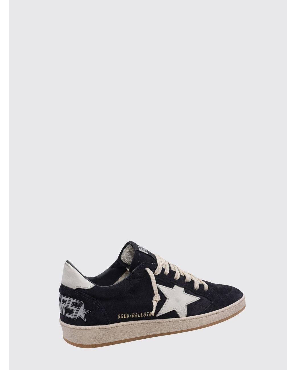 Golden Goose Deluxe Brand Black Ball Star Leather And Suede Sneakers With Contrasting Logo for men