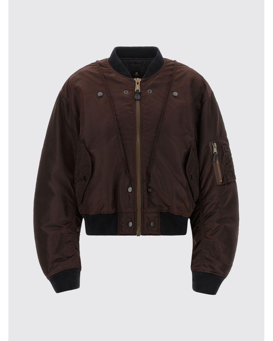 Maison Margiela Blue Reversible Quilted Nylon Bomber Jacket With Iconic Four Stitches