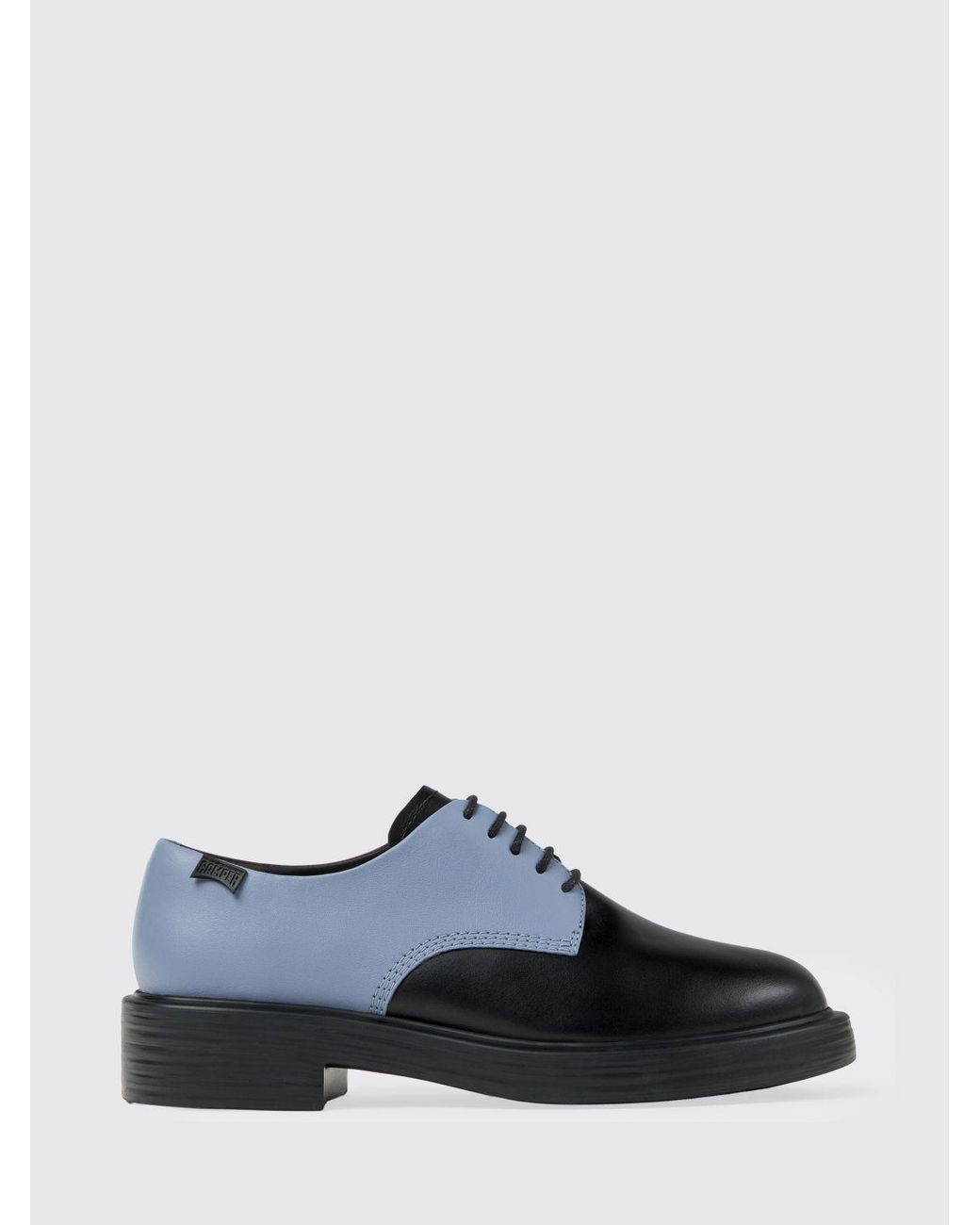 Camper Blue Twins Leather Derby Shoes