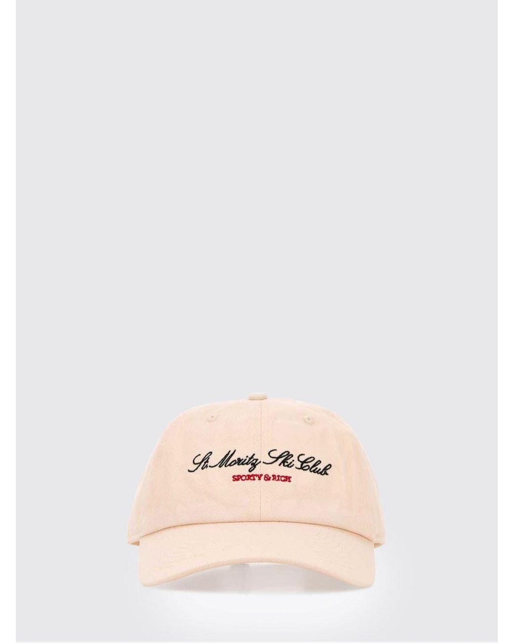 Sporty & Rich Pink Sporty &Amp Rich Cotton Baseball Cap With Contrasting Embroidered Logo