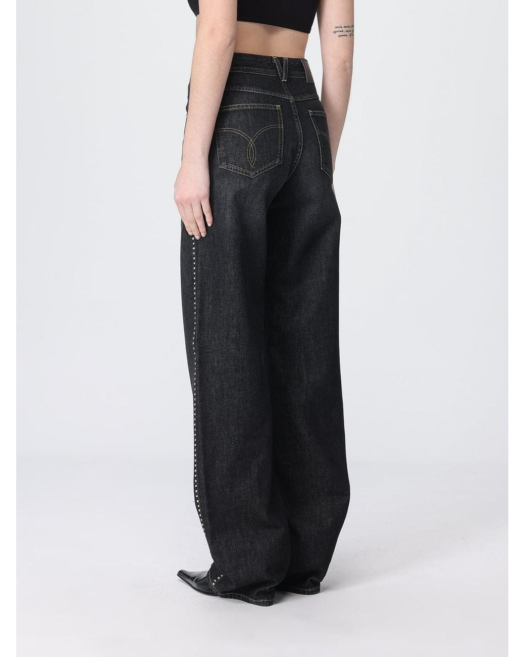 Jeans Rectos De 5 Bolsillos Versace de color Blue