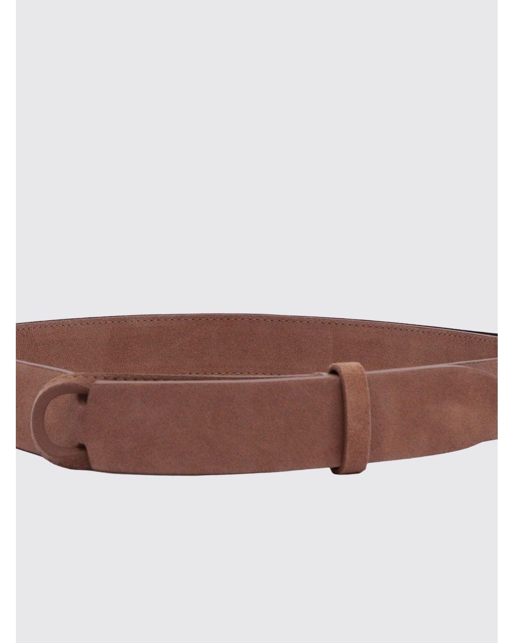 Orciani White Nobuckle Suede Belt for men