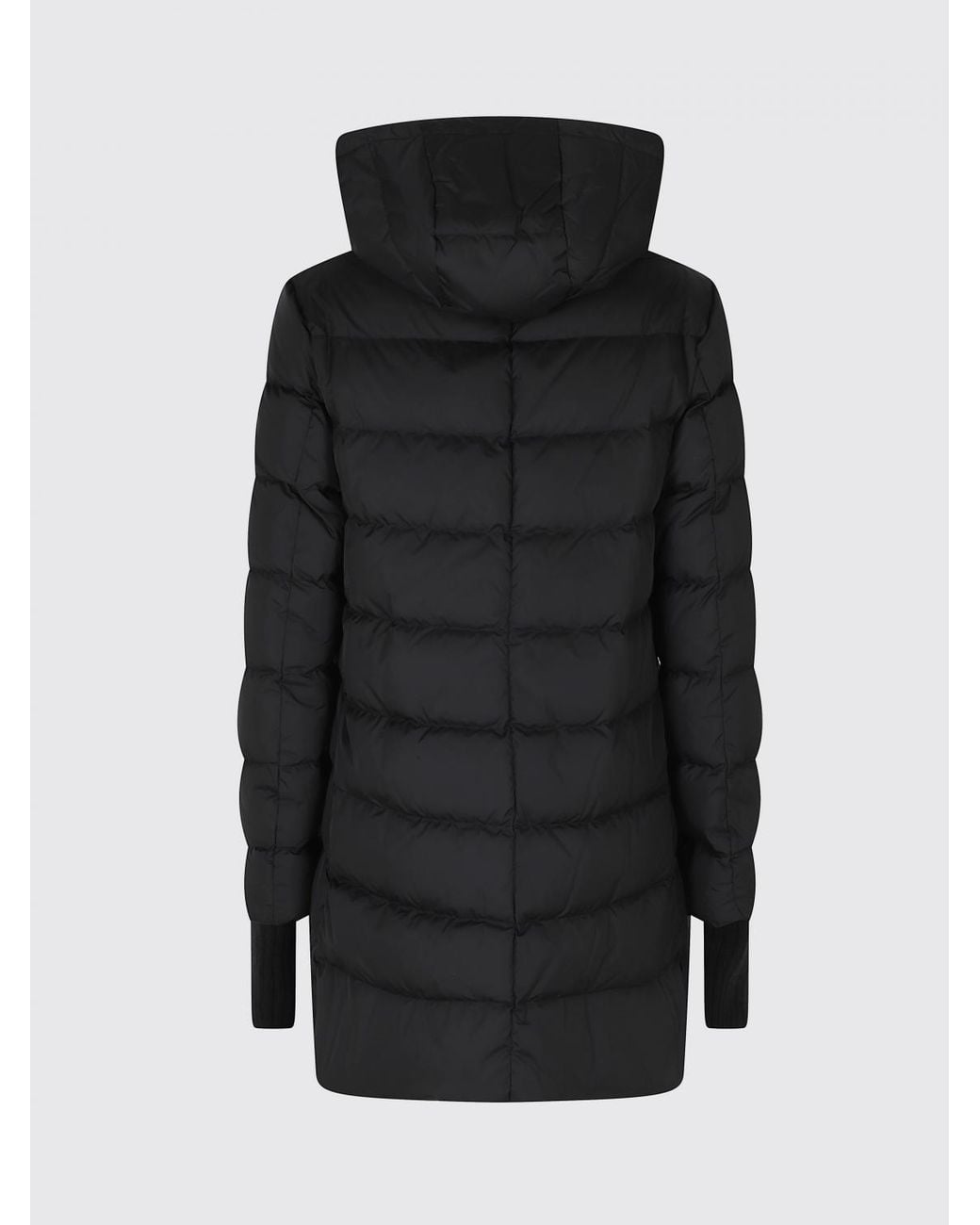 Herno Black A-Shape Short Water-Repellent Nylon Down Jacket With Hood
