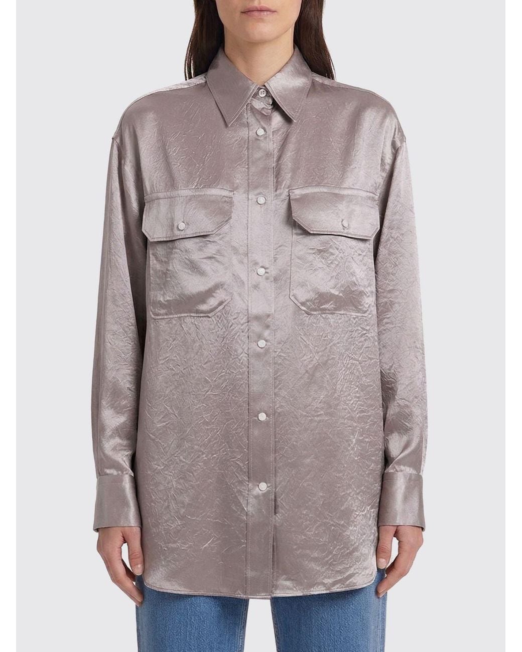 Filippa K Gray Satin Shirt