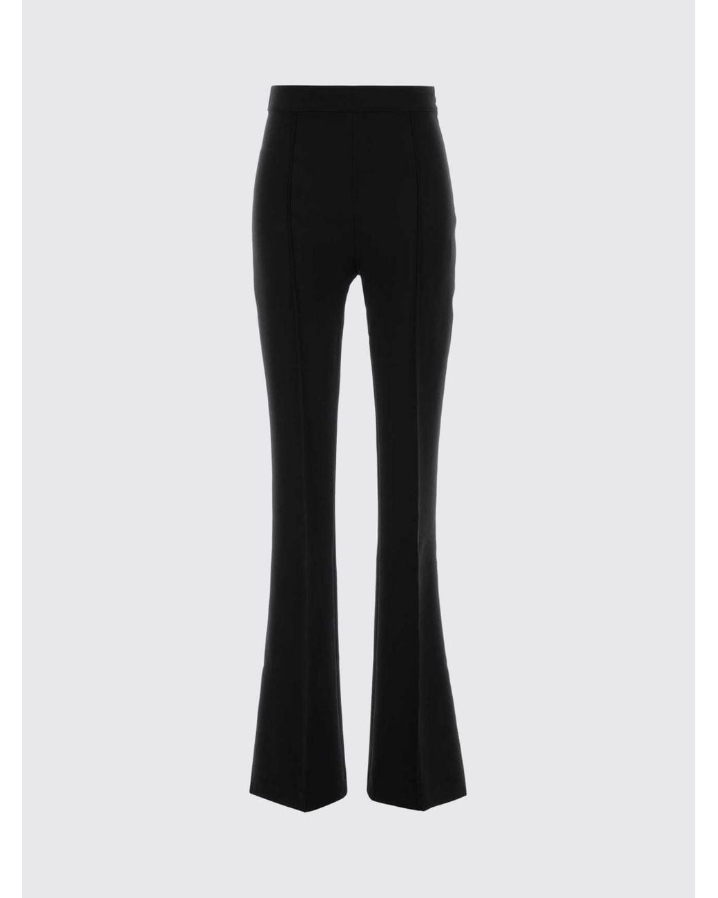 Des Phemmes Black High-Waisted Flared Crêpe Trousers