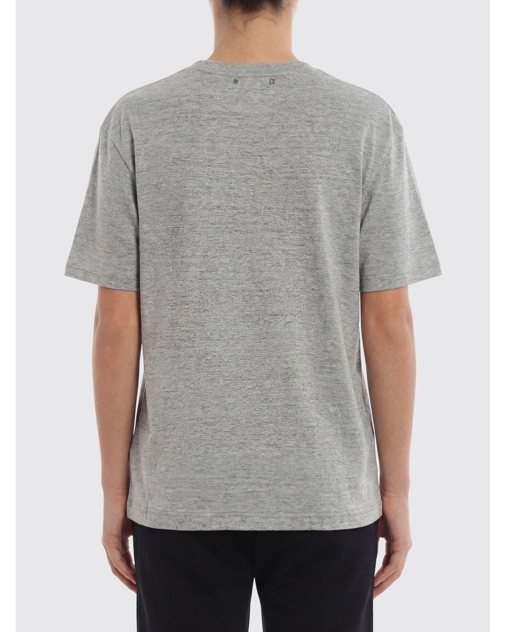 Golden Goose Deluxe Brand Gray Printed Cotton T-Shirt for men