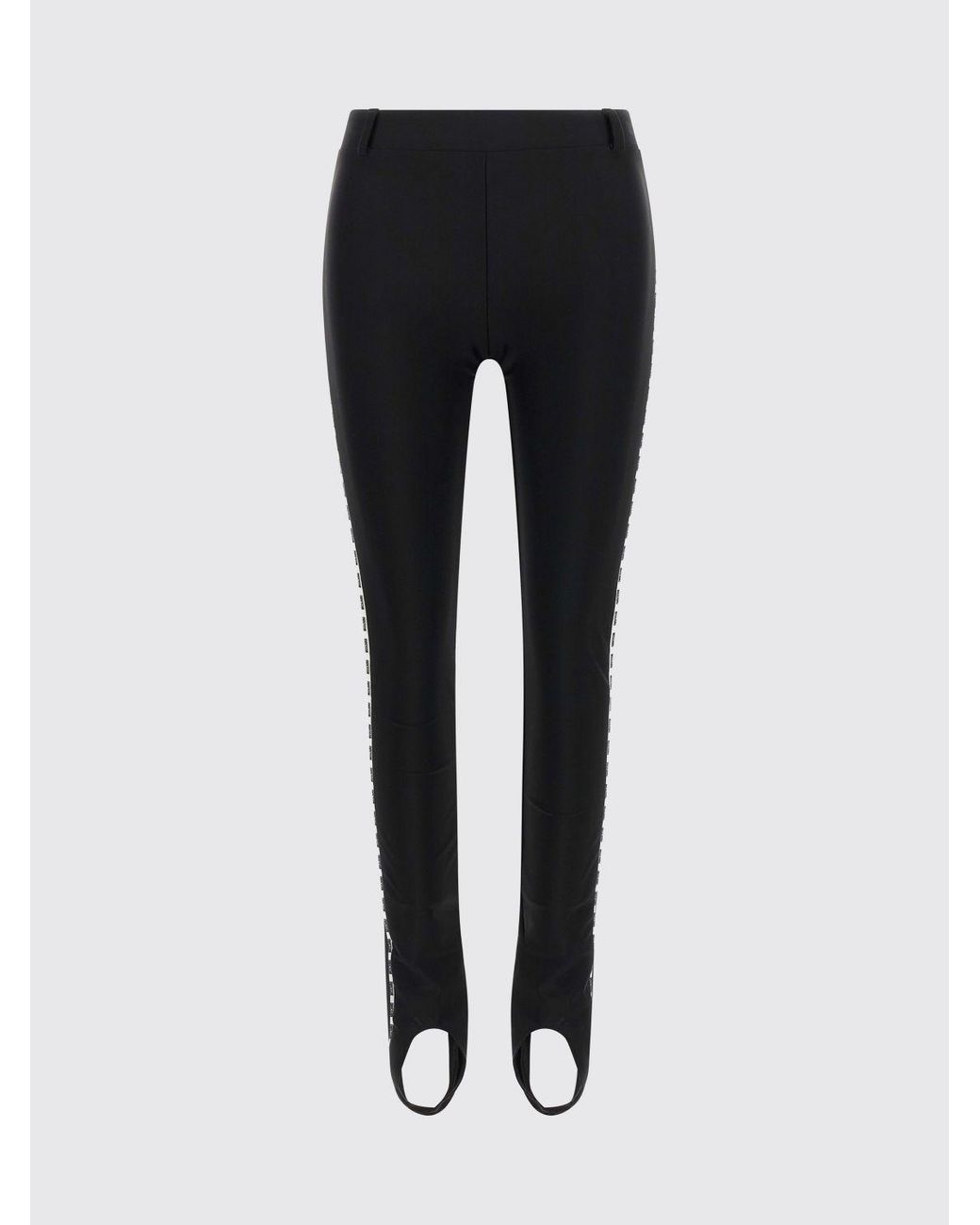 Moschino Couture Blue Skinny-Fit Stretch Technical Fabric Leggings With Side Bands