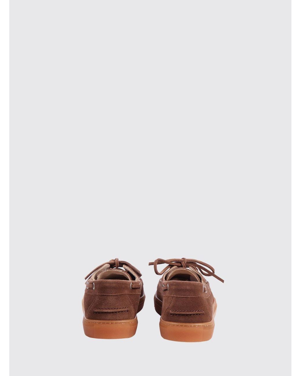 COPENHAGEN Brown Paia Suede Boat Loafers