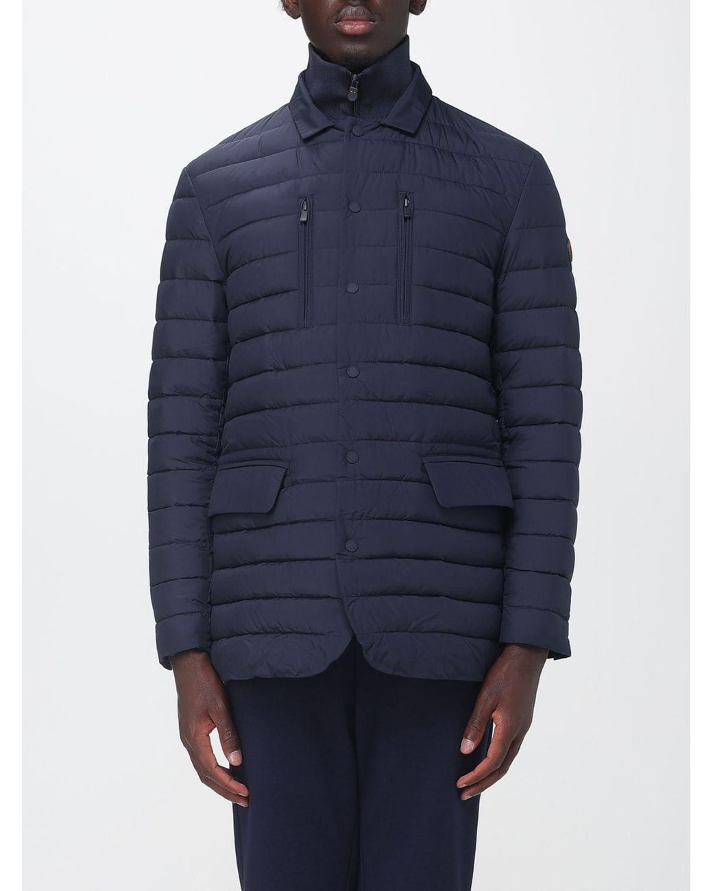 Save The Duck Blue Albus Quilted Puffer Jacket for men