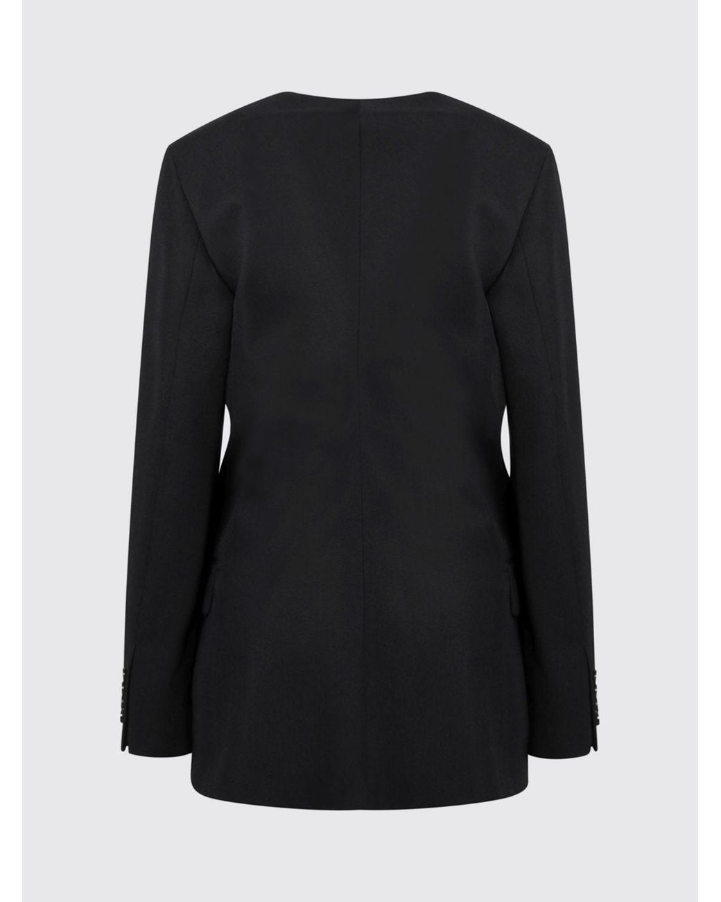 Totême  Black Single-Breasted Wool Blend Blazer