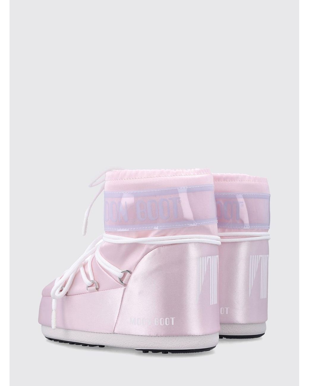 Moon Boot Pink Flat Ankle Boots