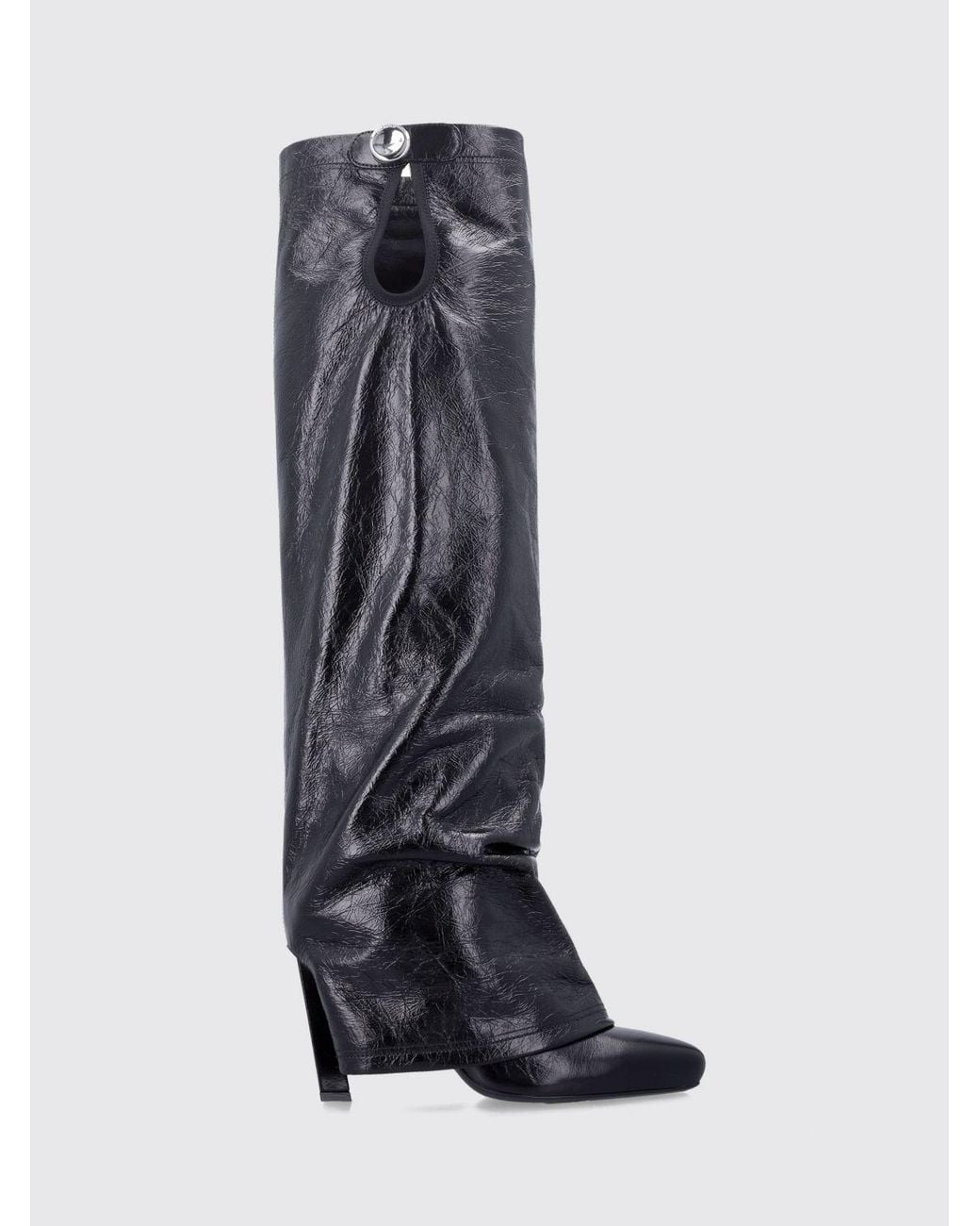 The Attico White Leon High-Heeled Knee-High Boots