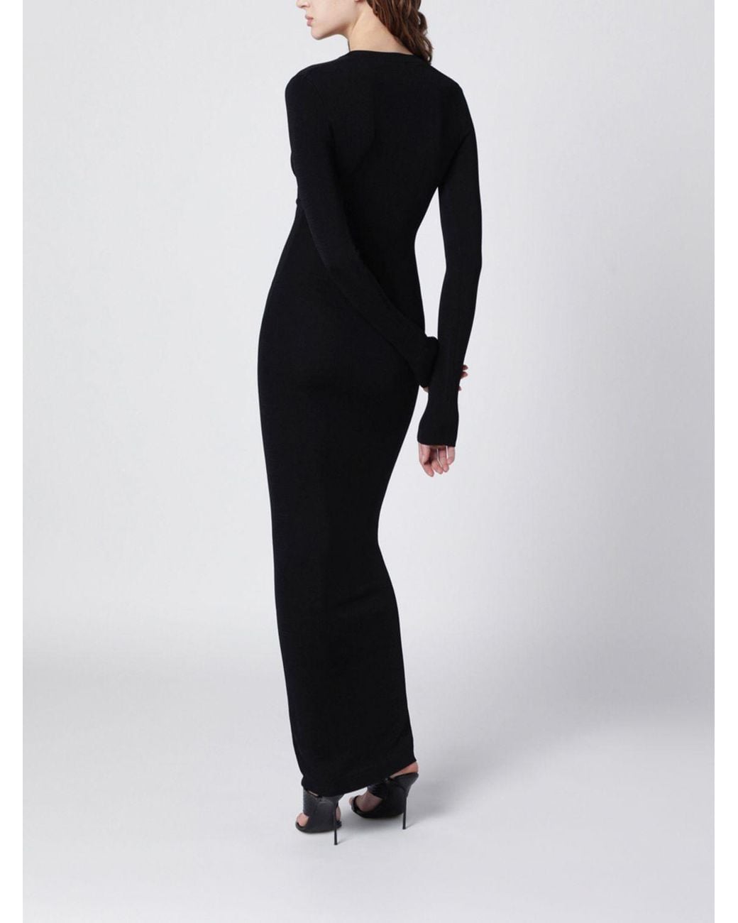 Entire studios Black Viscose Midi Dress