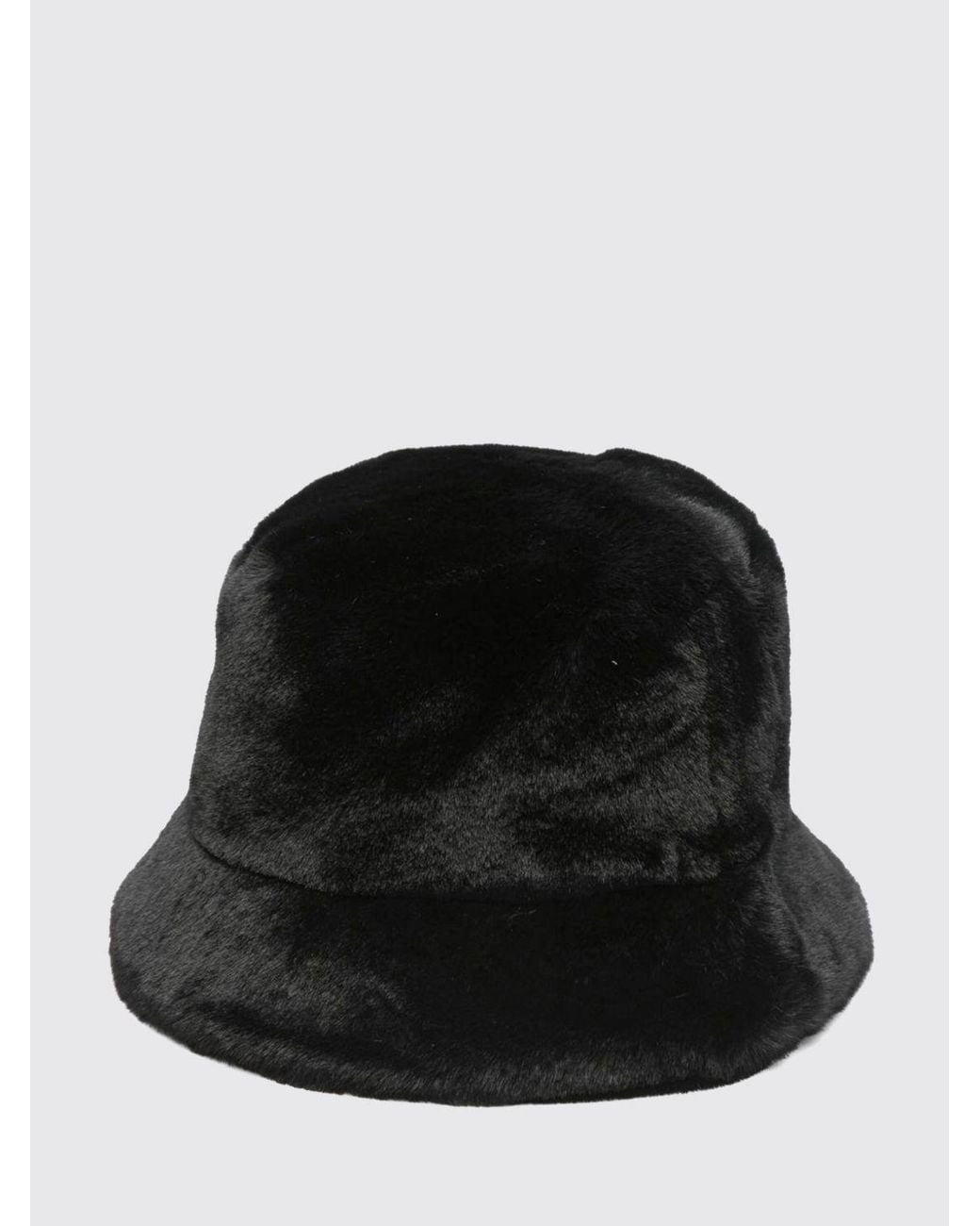 Apparis Black Recycled Faux Fur Bucket Hat