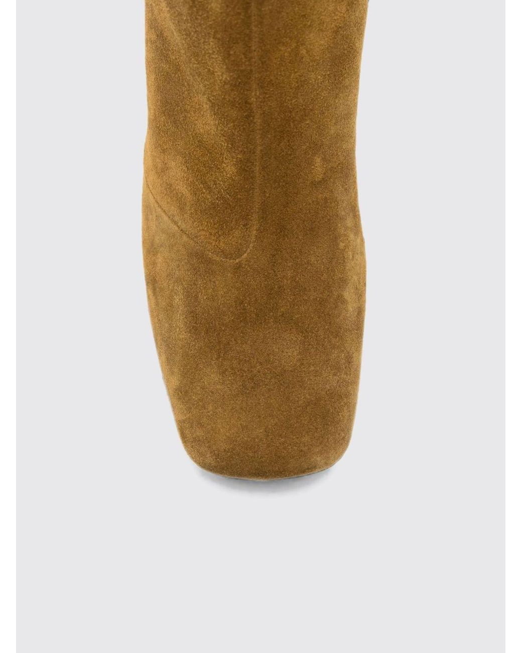 Forte_forte Brown Suede Ankle Boots With A Block Heel And Zip Closure