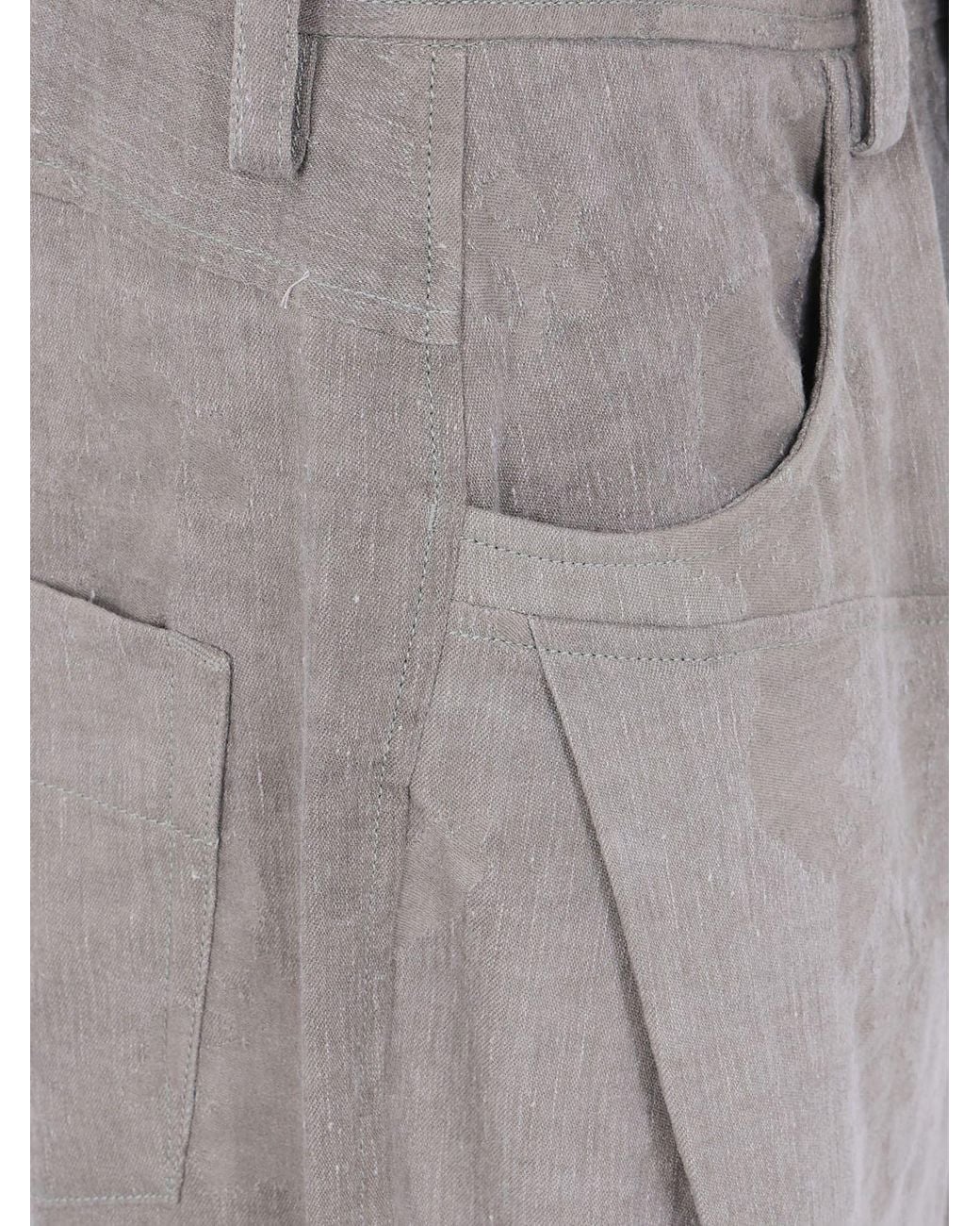 Ziggy Chen Gray Wide-Leg Five-Pocket Jeans for men
