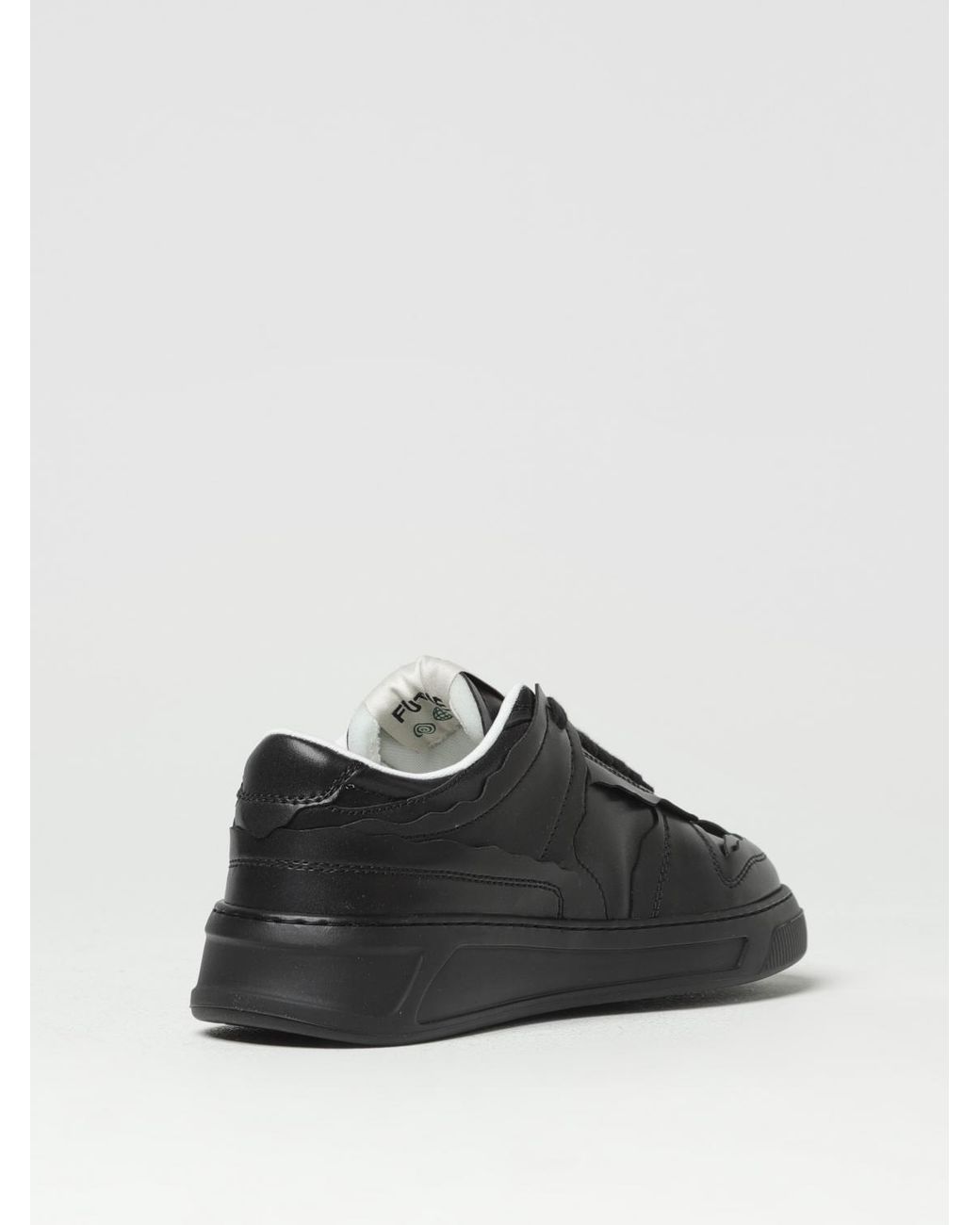 MSGM Black Fantastic Green Sneakers In Recycled Synthetic Leather for men