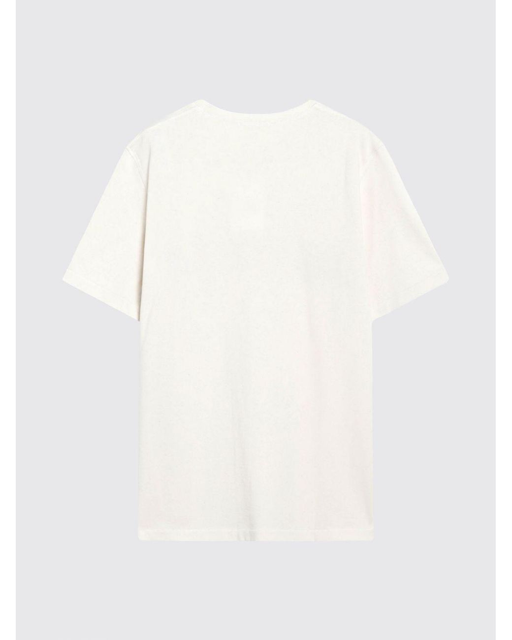J.W. Anderson Natural Crewneck Cotton T-Shirt With Printed Logo And Dropped Shoulders for men