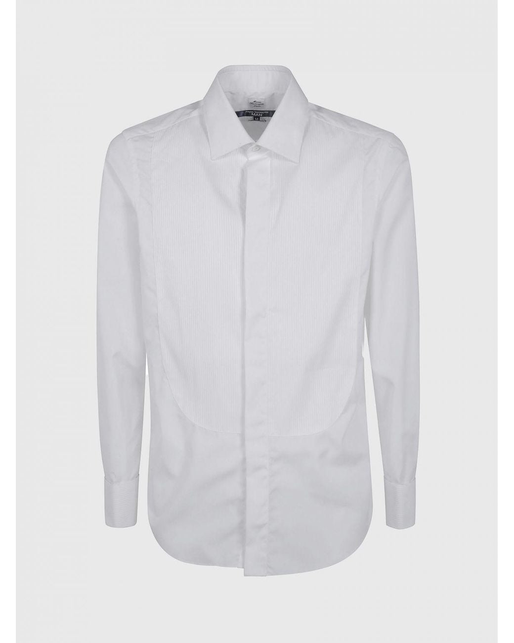 Junya Watanabe White Slim Fit Cotton Shirt With Plastron And French Collar for men