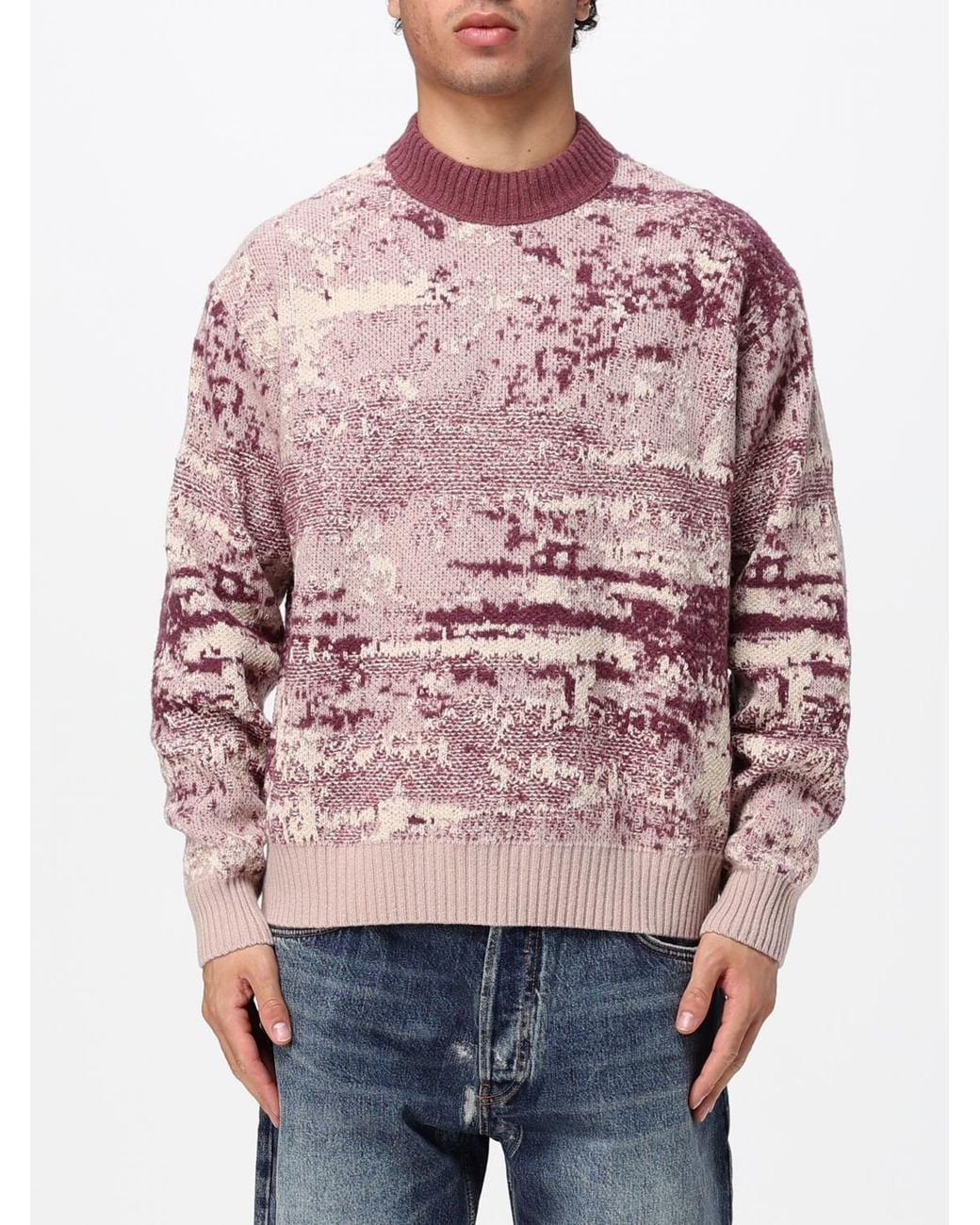 Boss Red Crewneck Jumper With Dropped Shoulders And Ribbed Trims for men