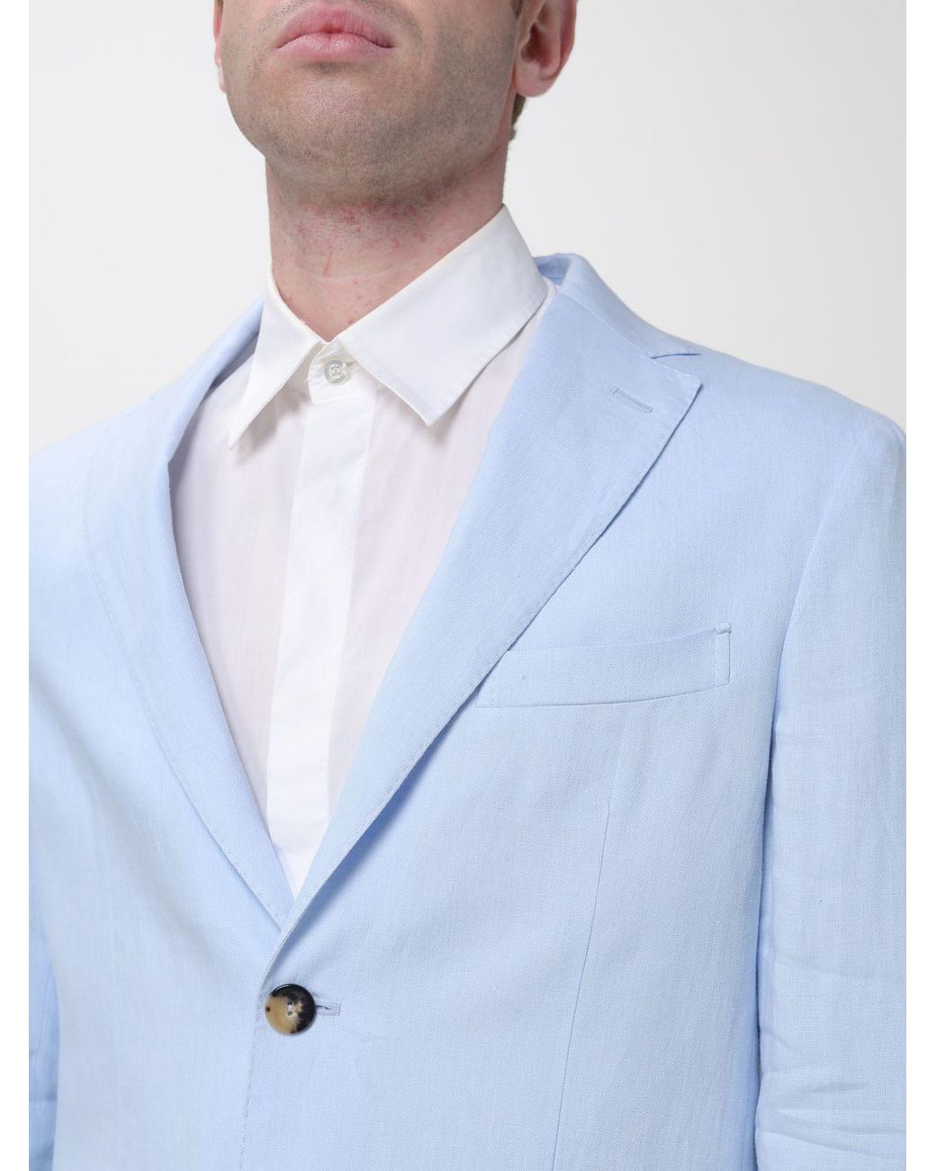Agnona Blue Roma Single Breasted Blazer for men