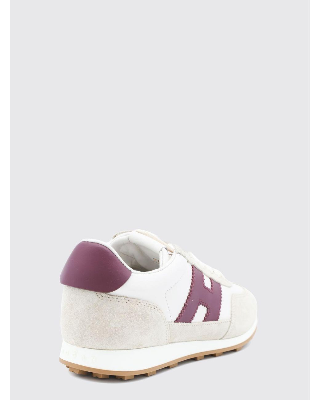 Hogan Pink H727 Smooth And Suede Leather Sneakers With Side H Monogram