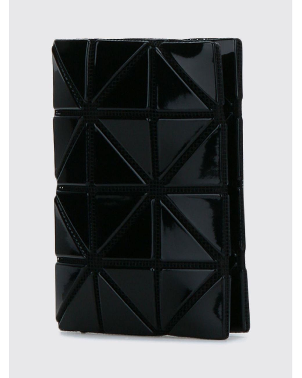 Issey Miyake Black Pvc Mini Bag With Geometric Design And Flap Closure