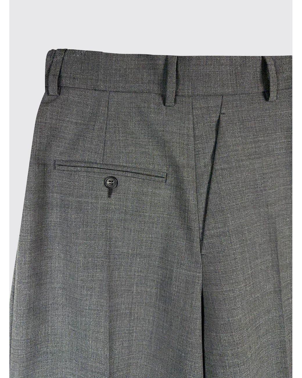MM6 by Maison Margiela Gray High-Waisted Knee-Length Tailored Shorts