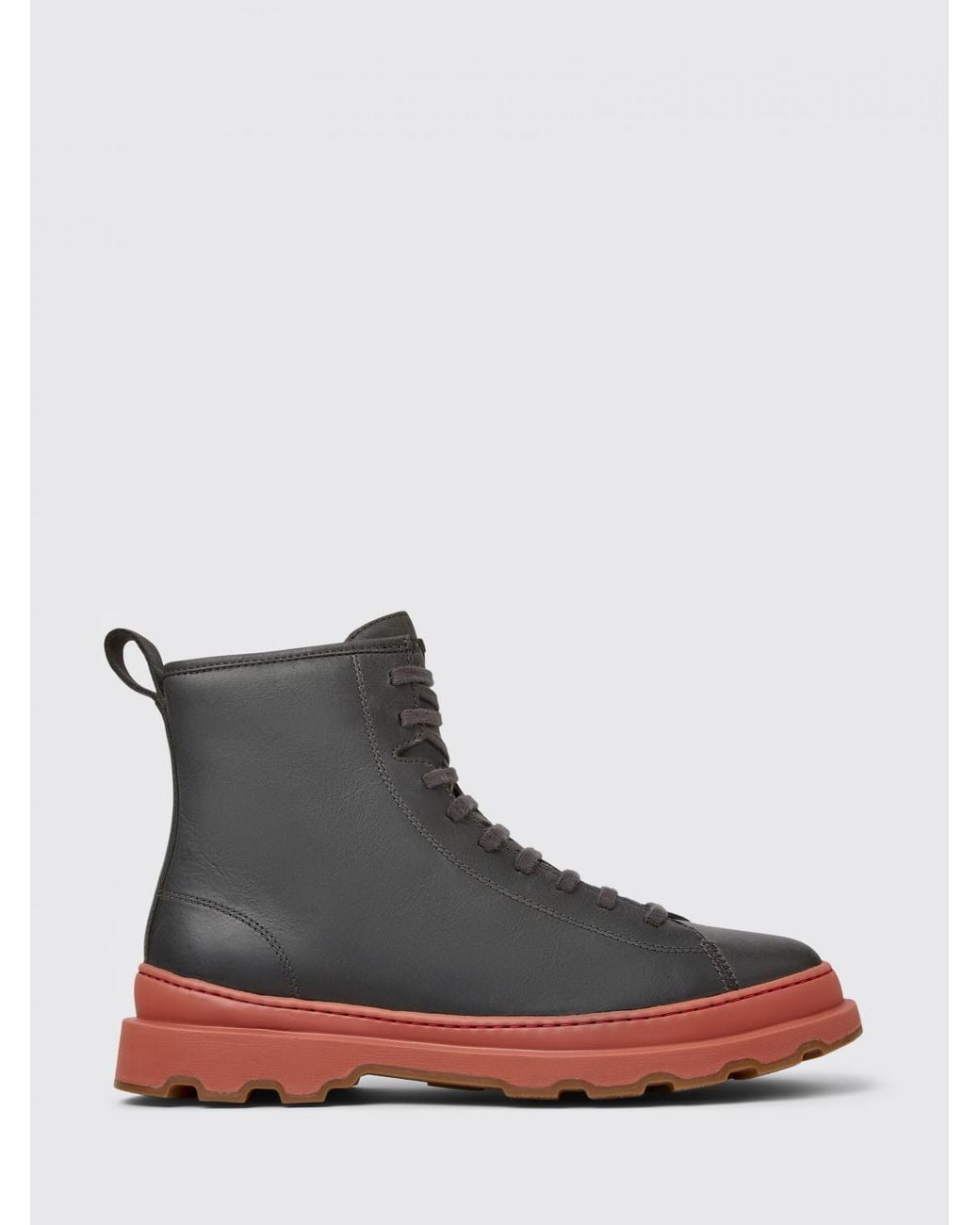Camper Gray Brutus+ Leather Ankle Boots for men
