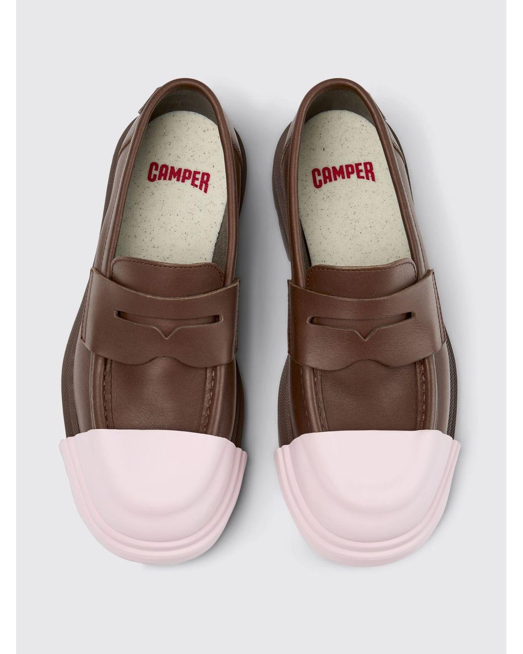 Camper Brown Junction Leather Loafers