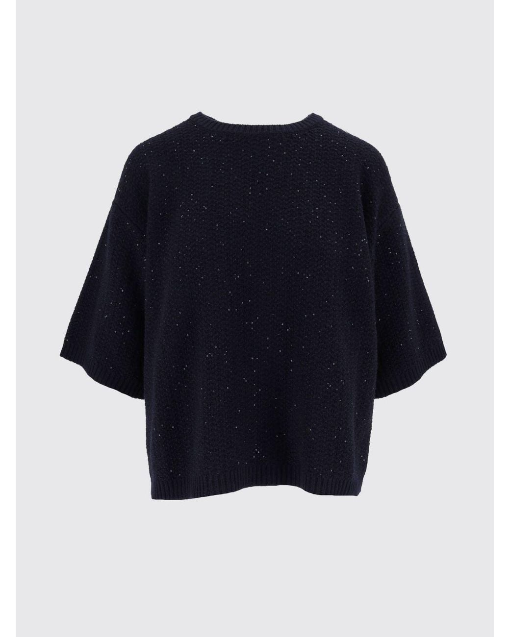 Fabiana Filippi Blue Short-Sleeved Crewneck Jumper