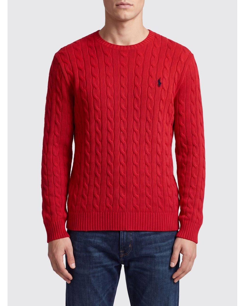 Polo Ralph Lauren Red Crewneck Jumper for men