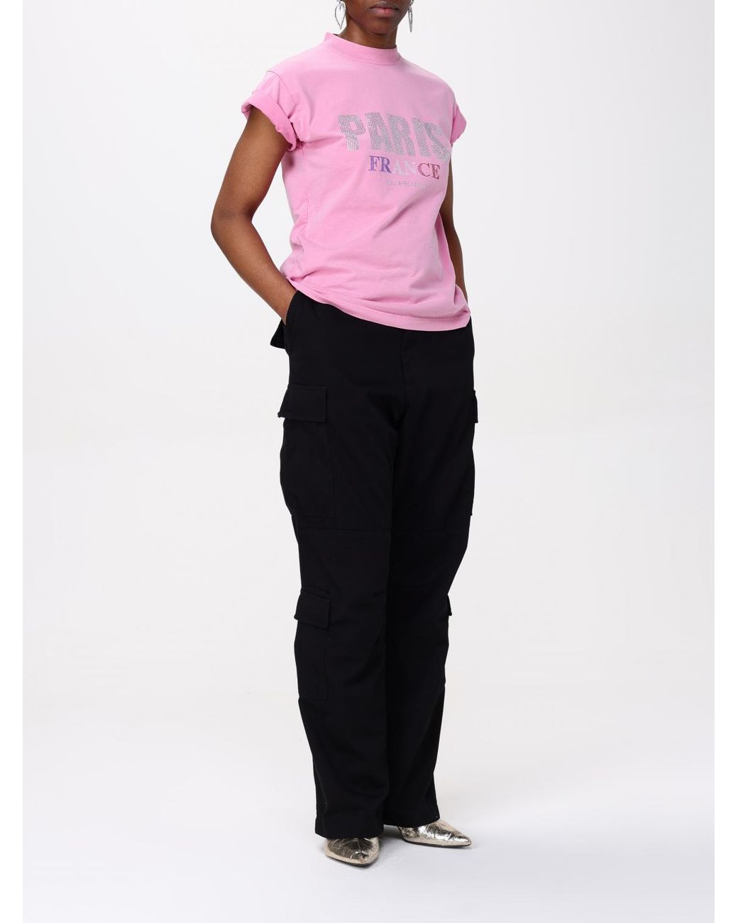 Camiseta Mujer Balenciaga de color Pink