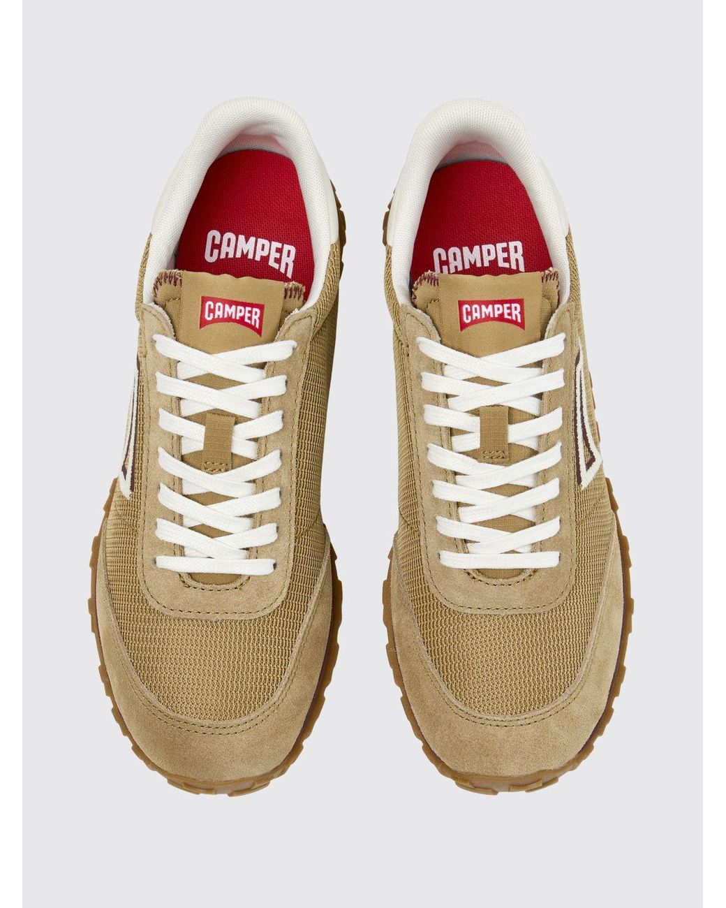 Camper Brown Drift Walk Recycled Polyester And Leather Sneakers