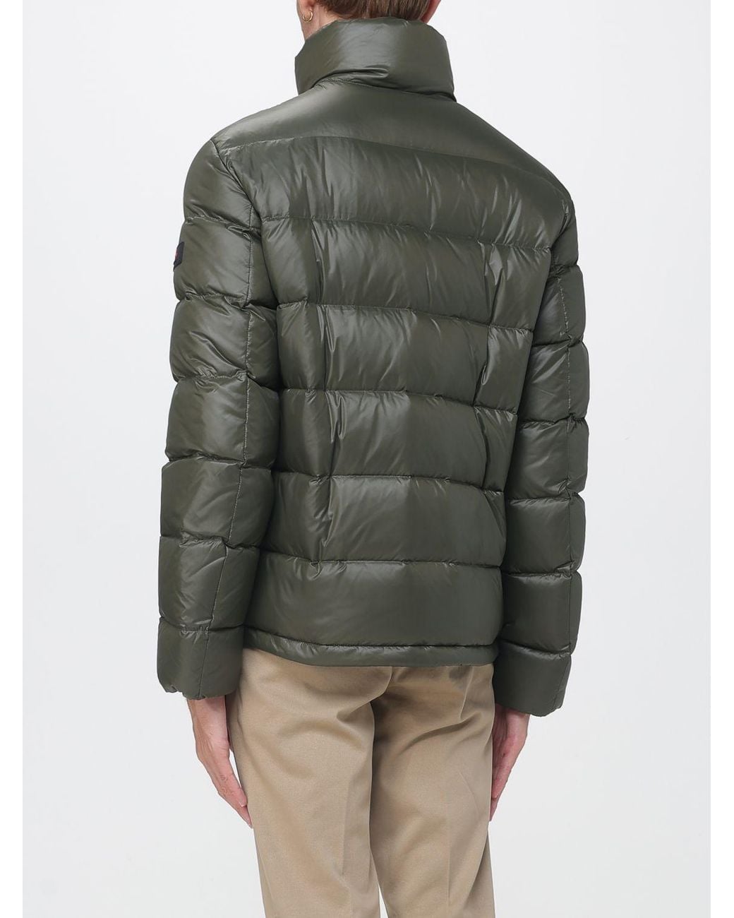 Peuterey Gray Keke Water-Repellent Quilted Nylon Down Jacket With High Neck for men