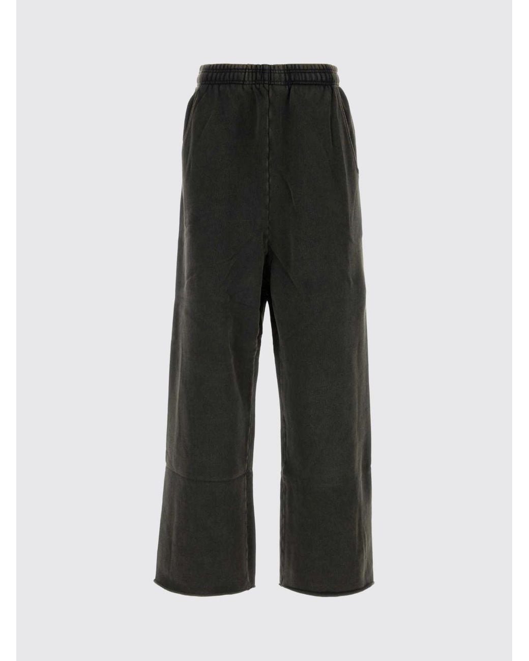 Entire studios Black Cotton Jogging Trousers With Slant Pockets for men