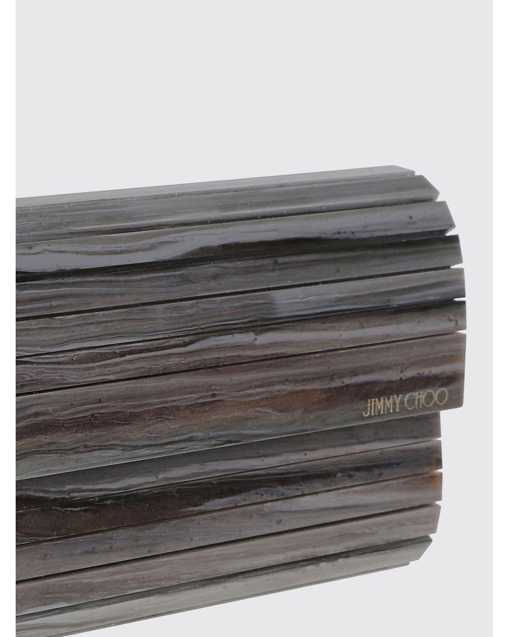 Jimmy Choo Gray Sweetie Rigid Abstract-Pattern Resin Clutch