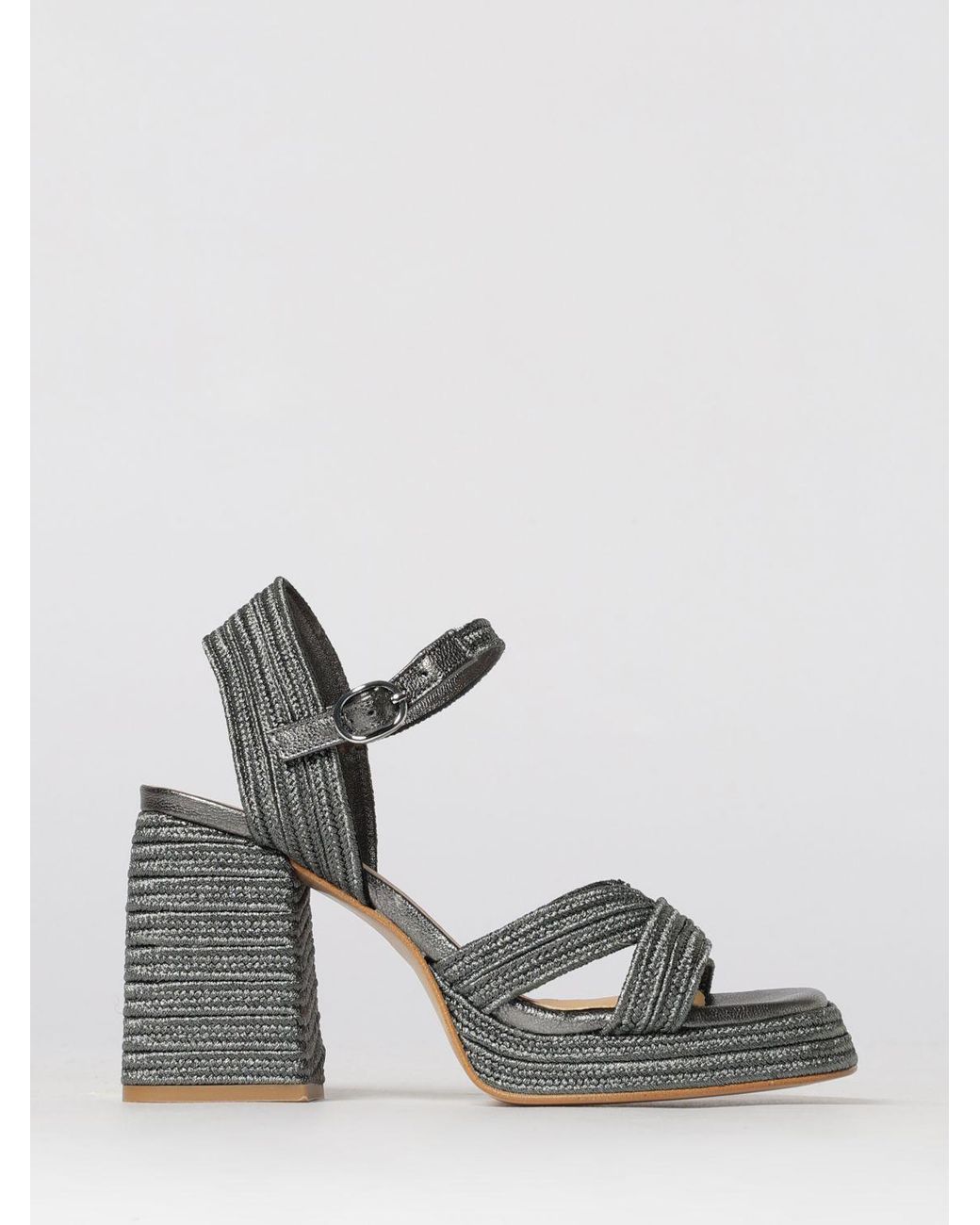 Castaner White Woven Jute Sandals