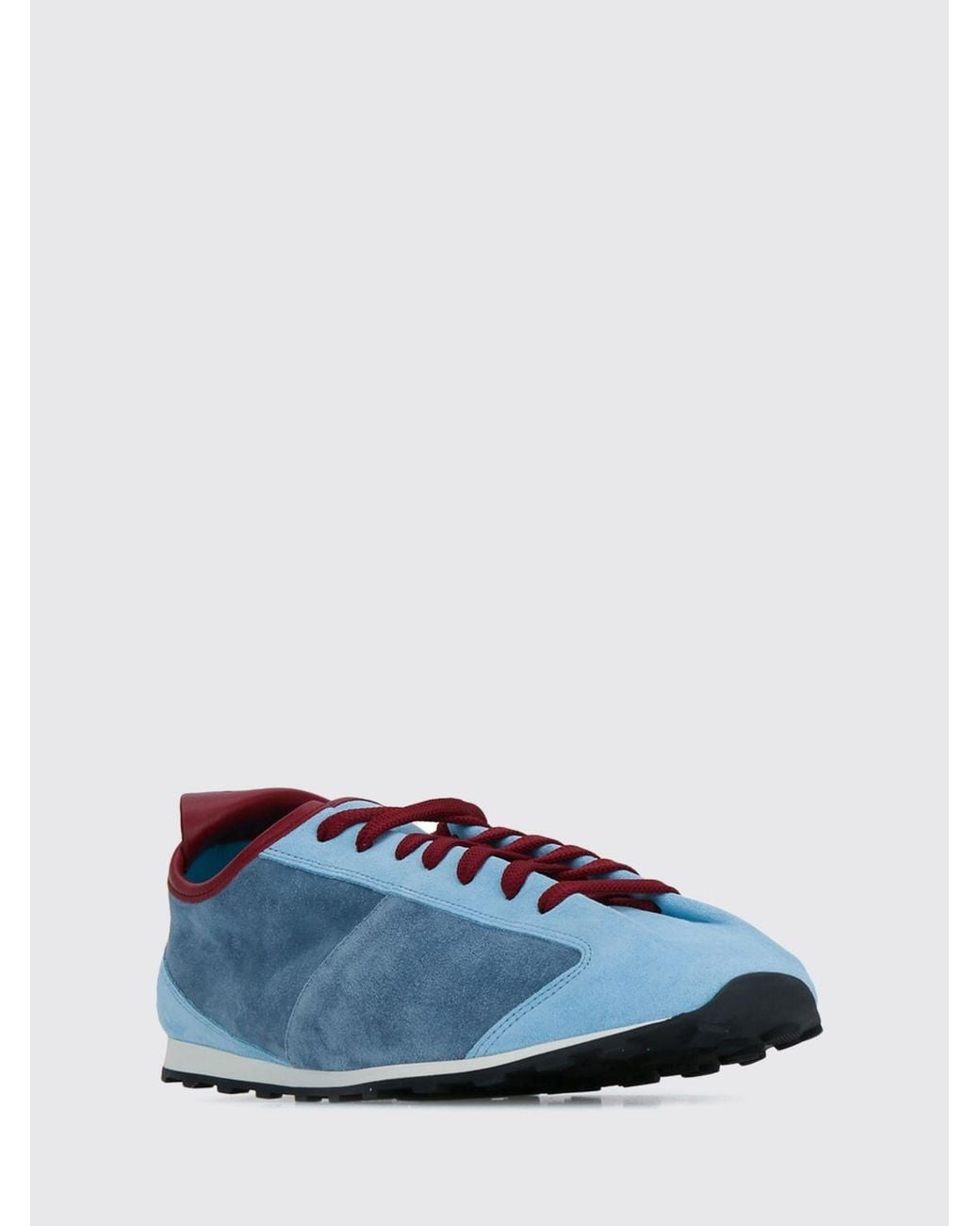 Jacquemus Blue Les Tennis Bicolour Low-Top Leather And Suede Sneakers With Notched Sole for men