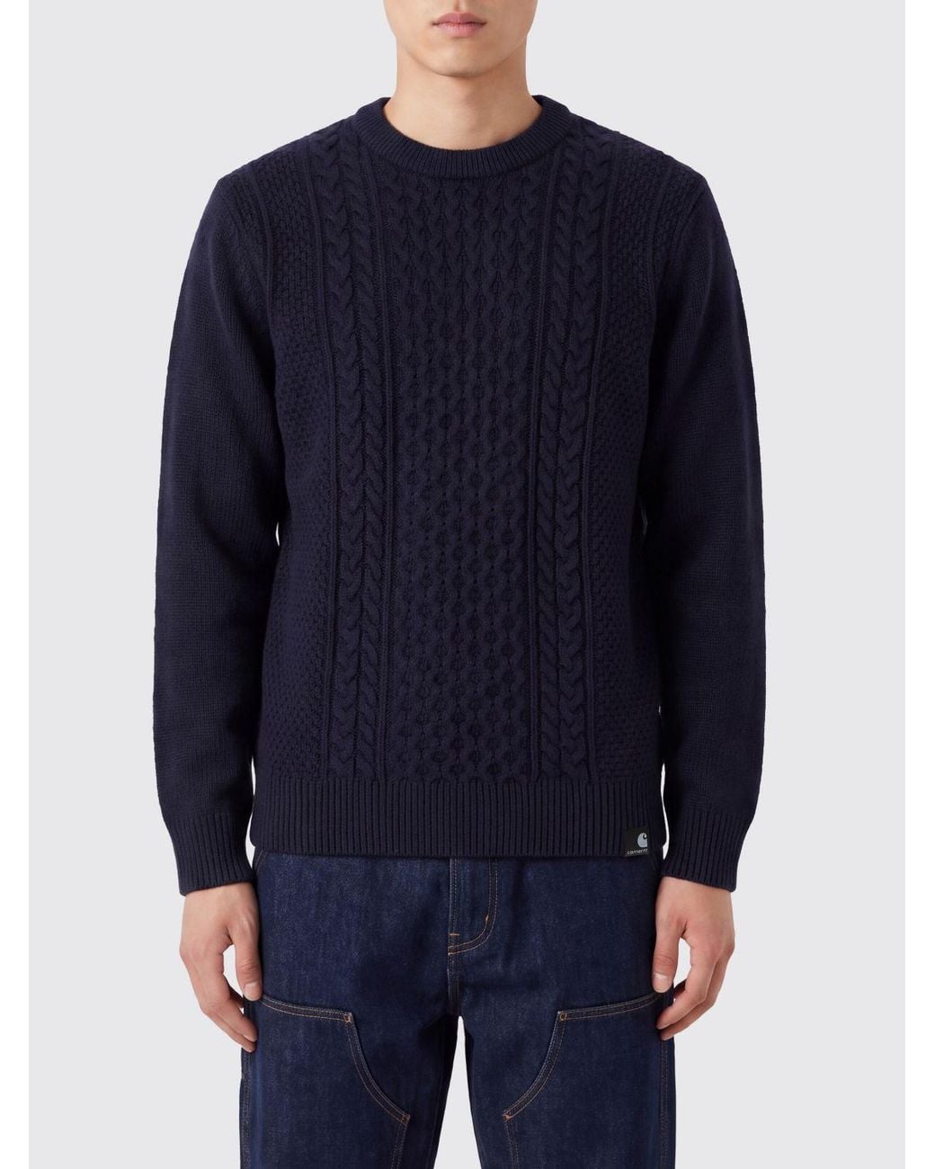 Carhartt Blue Long-Sleeved Crewneck Jumper for men