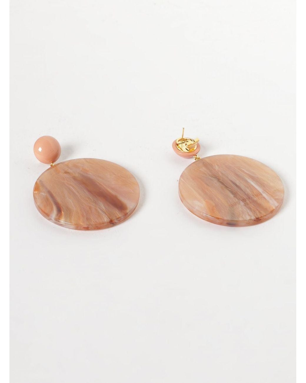 Emporio Armani White Marbled Resin Earrings
