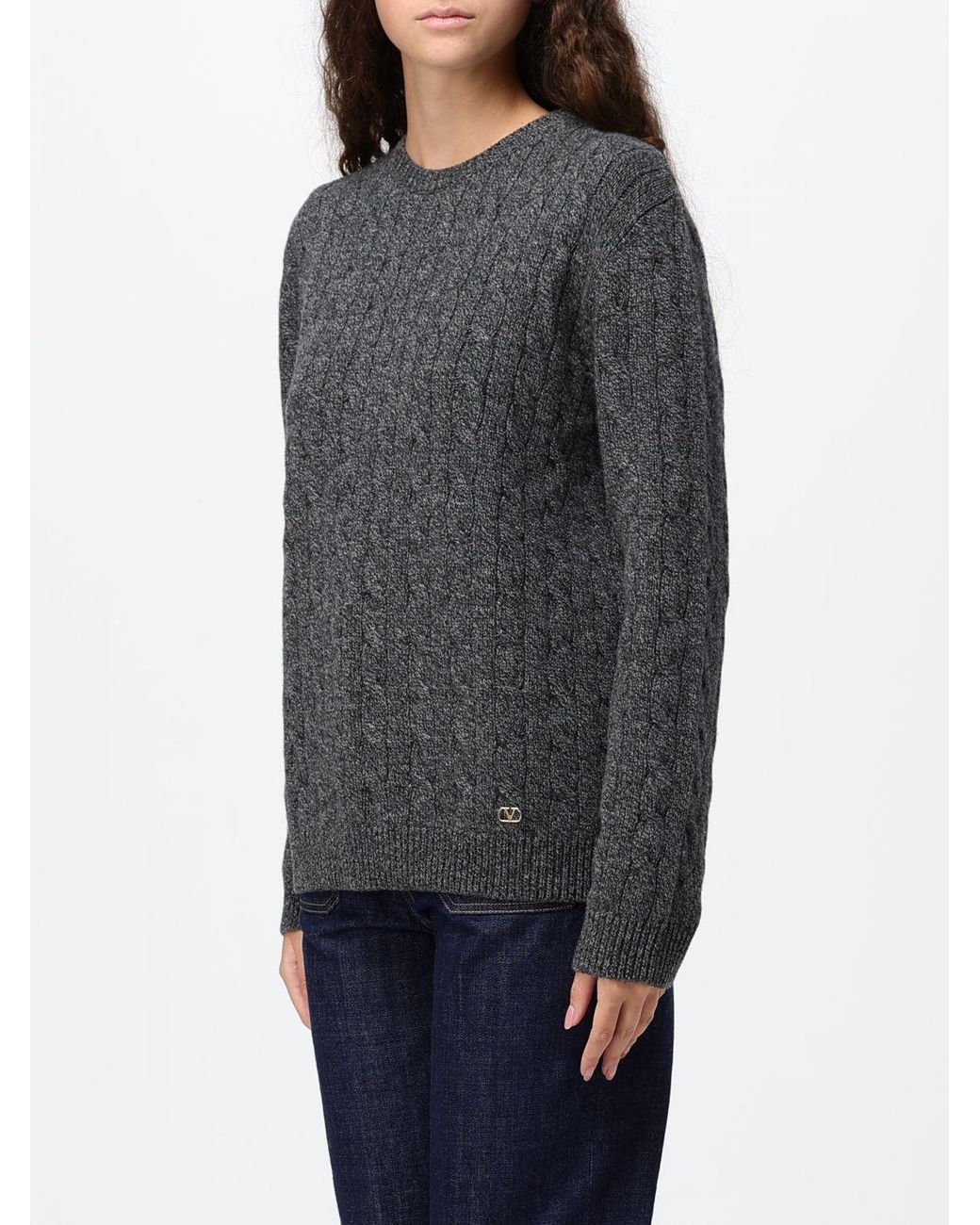 Valentino Garavani Gray Crewneck Jumper