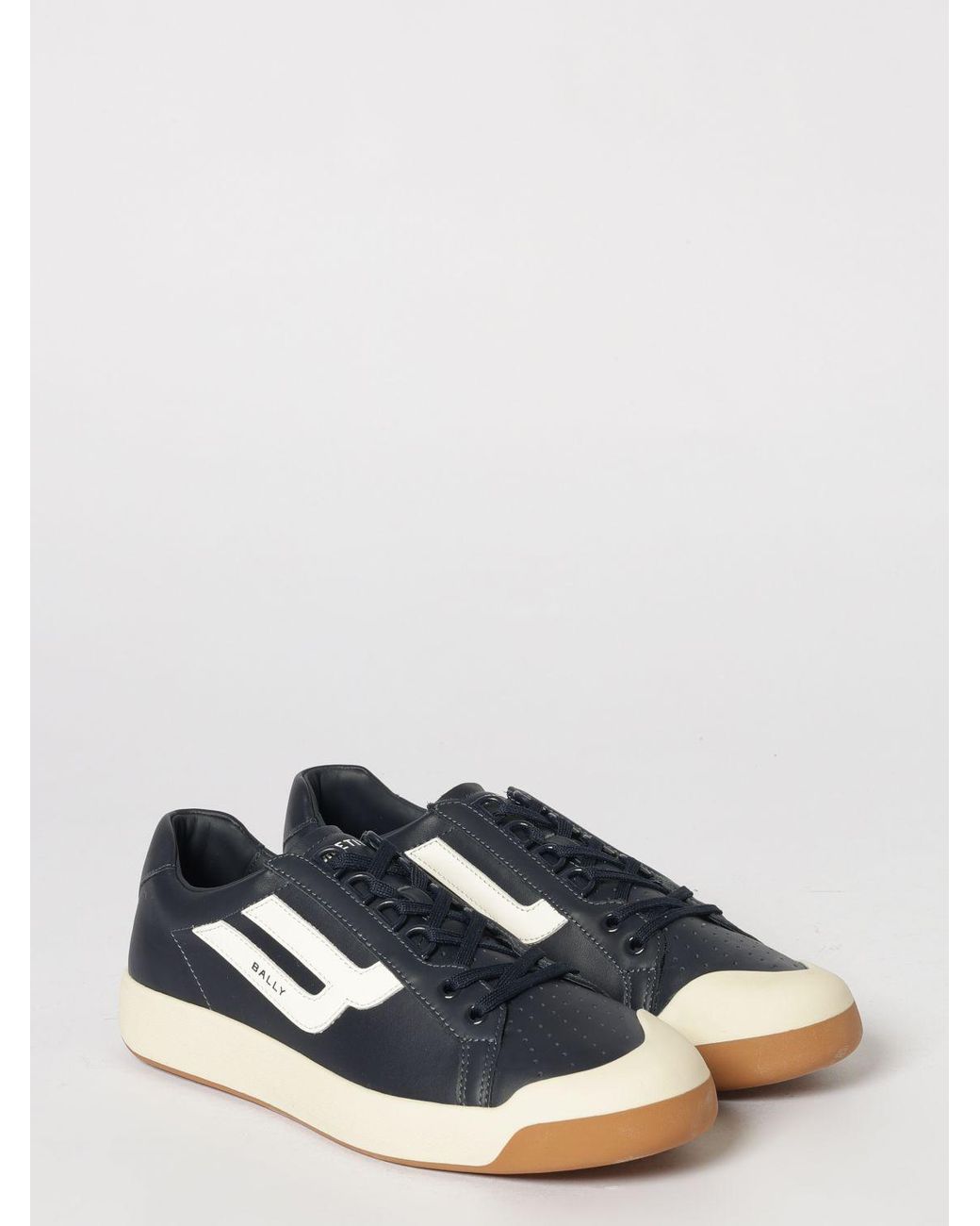 Bally Blue Leather Sneakers for men