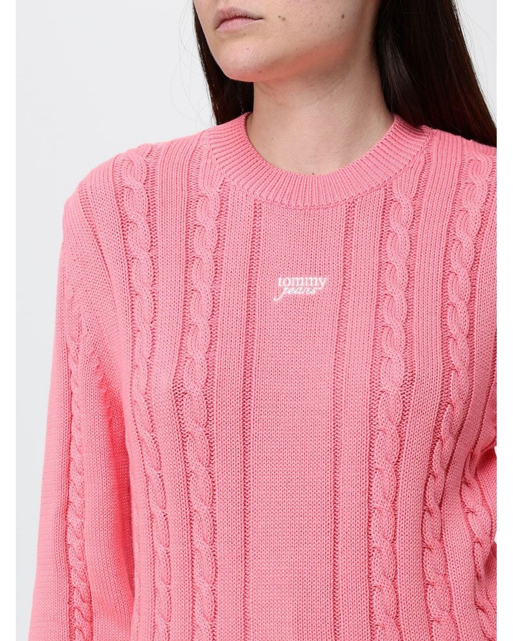 Tommy Hilfiger Red Cotton Knit Top With Logo