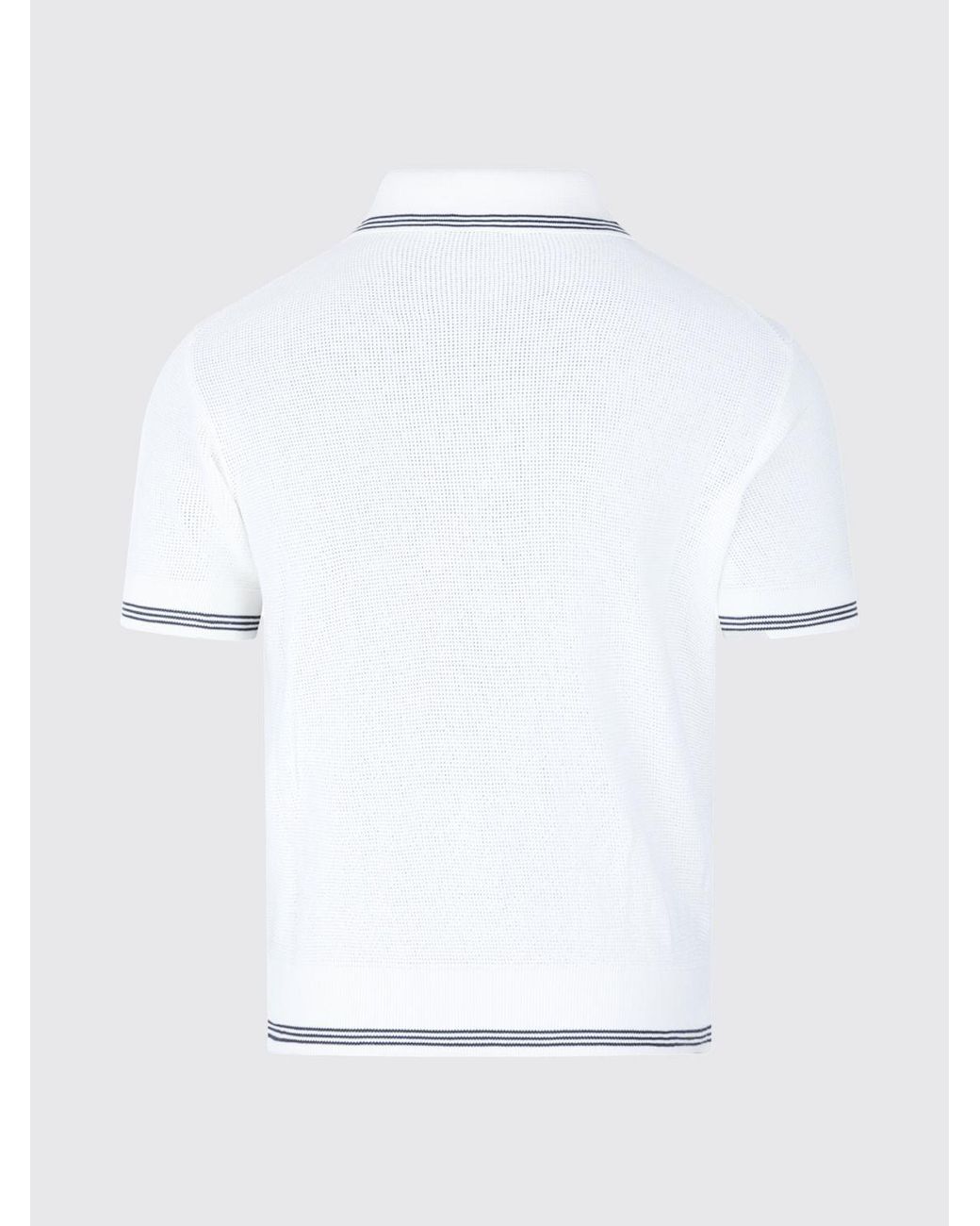 Jacquemus White Voilier Short-Sleeve Cotton Polo Shirt With French Collar for men