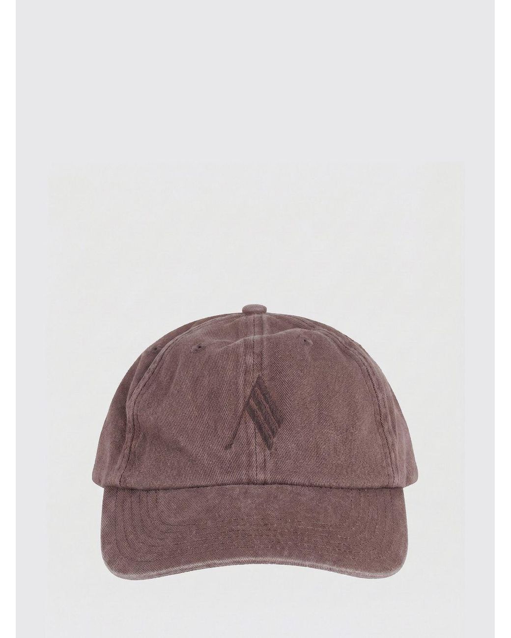The Attico Brown Cotton Hat With Embroidered Logo