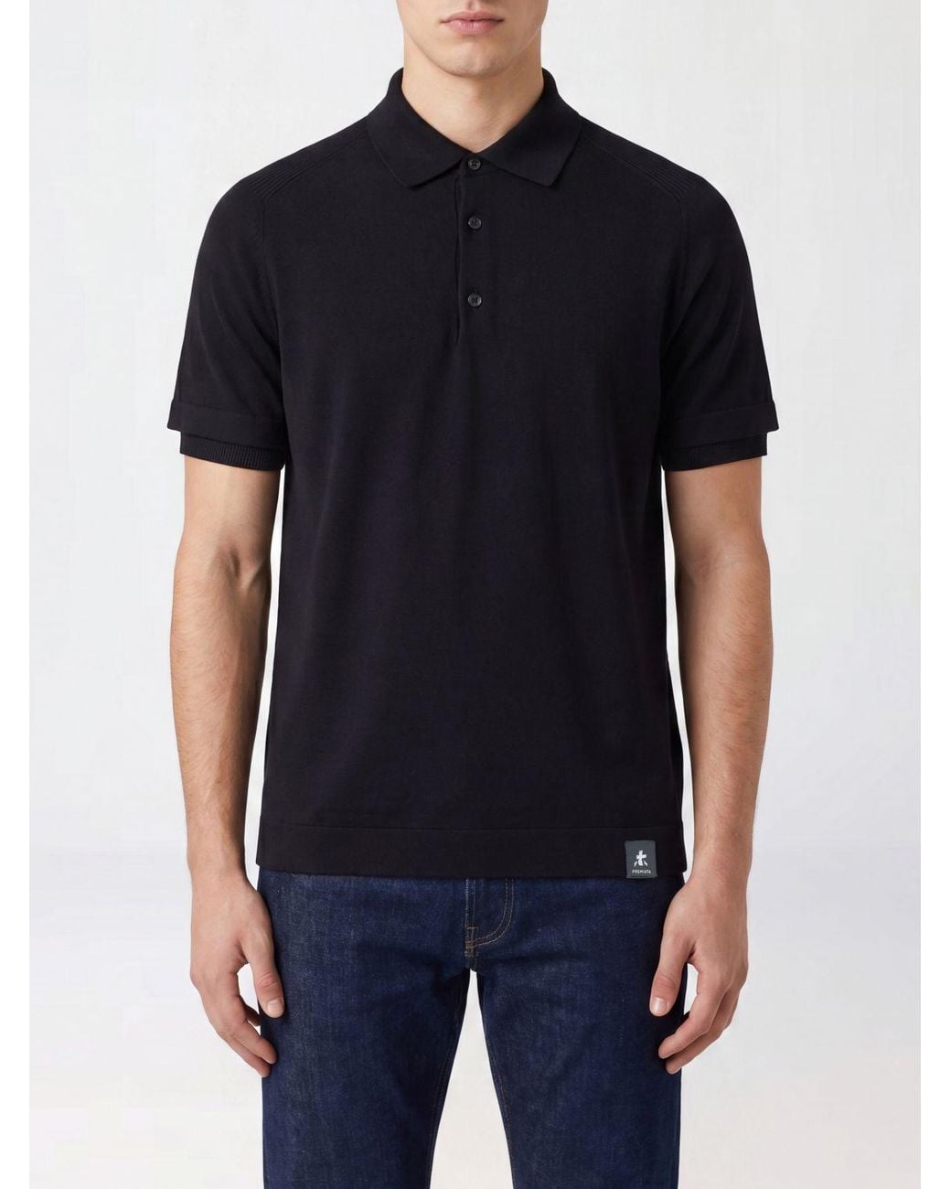 Premiata Black Polo Shirt for men
